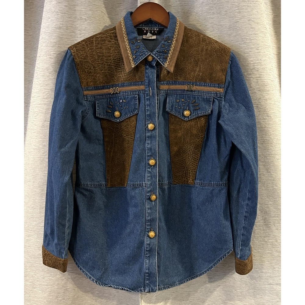 Christina Hope Vintage Western Denim Jacket‎ Size 10